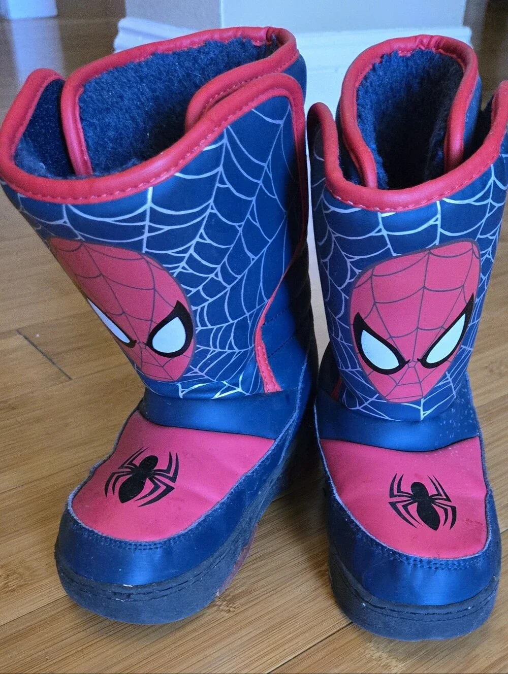 Kids Spider Hero Snow Boots - Red & Blue